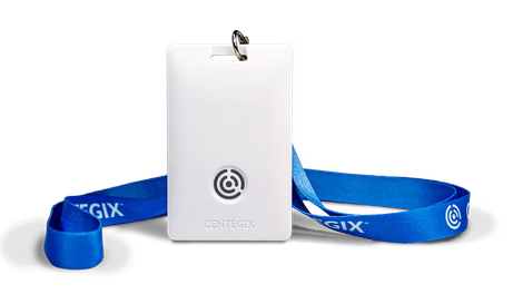CENTEGIX CrisisAlert badge and lanyard